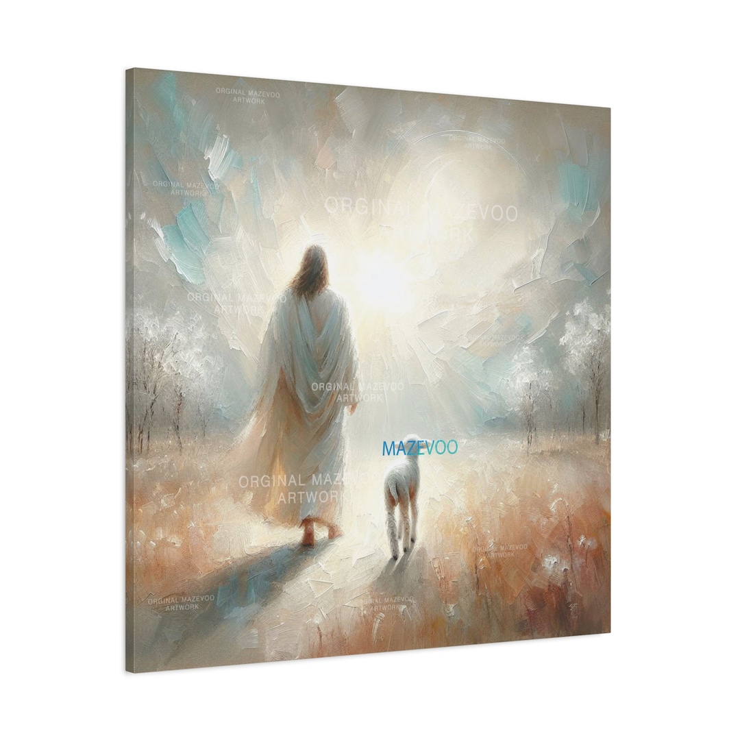 Jesus Leaves the 99 Wall Art Print, the Lost Lamb Sheep Story