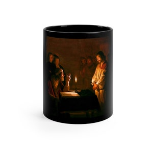 Jesus Meeting With High Priests Mug | Faith Mug | Christian Mugs For Men & Women | Catholic Mug | Pastor Coffee Mug | Christian Gifts 11 oz