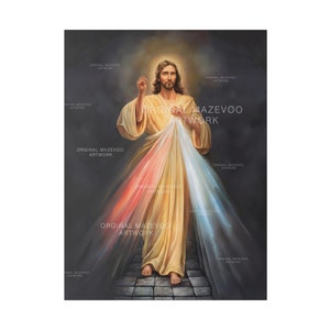 Divine Mercy Image For Men & Women | Divine Mercy Wall Art | Devine Mercy Canvas print | Reproduction Painting | Large Small Sizes Artwork