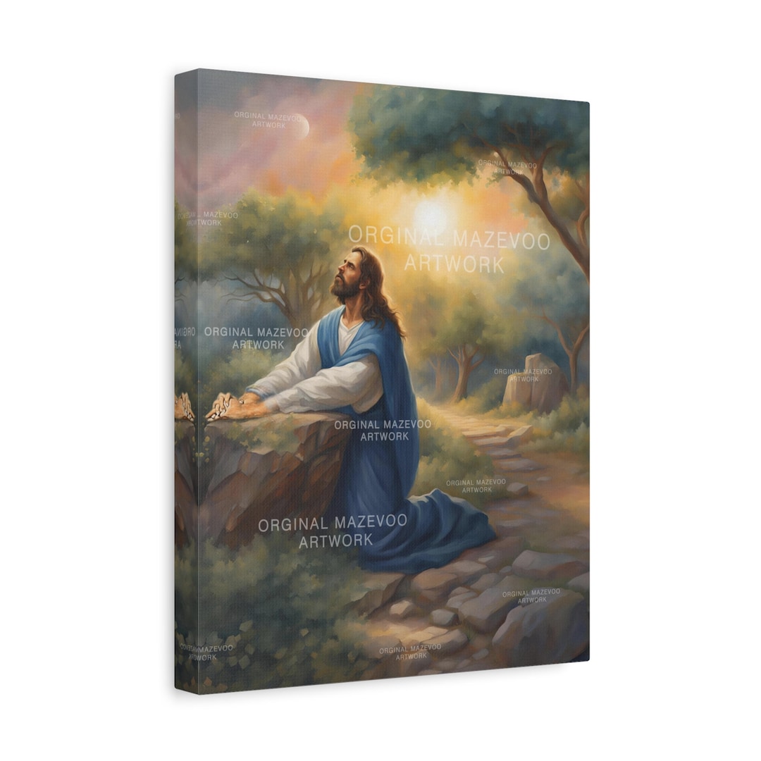 Jesus in the Garden Print, Agony in the Garden Wall Art, Christ in ...