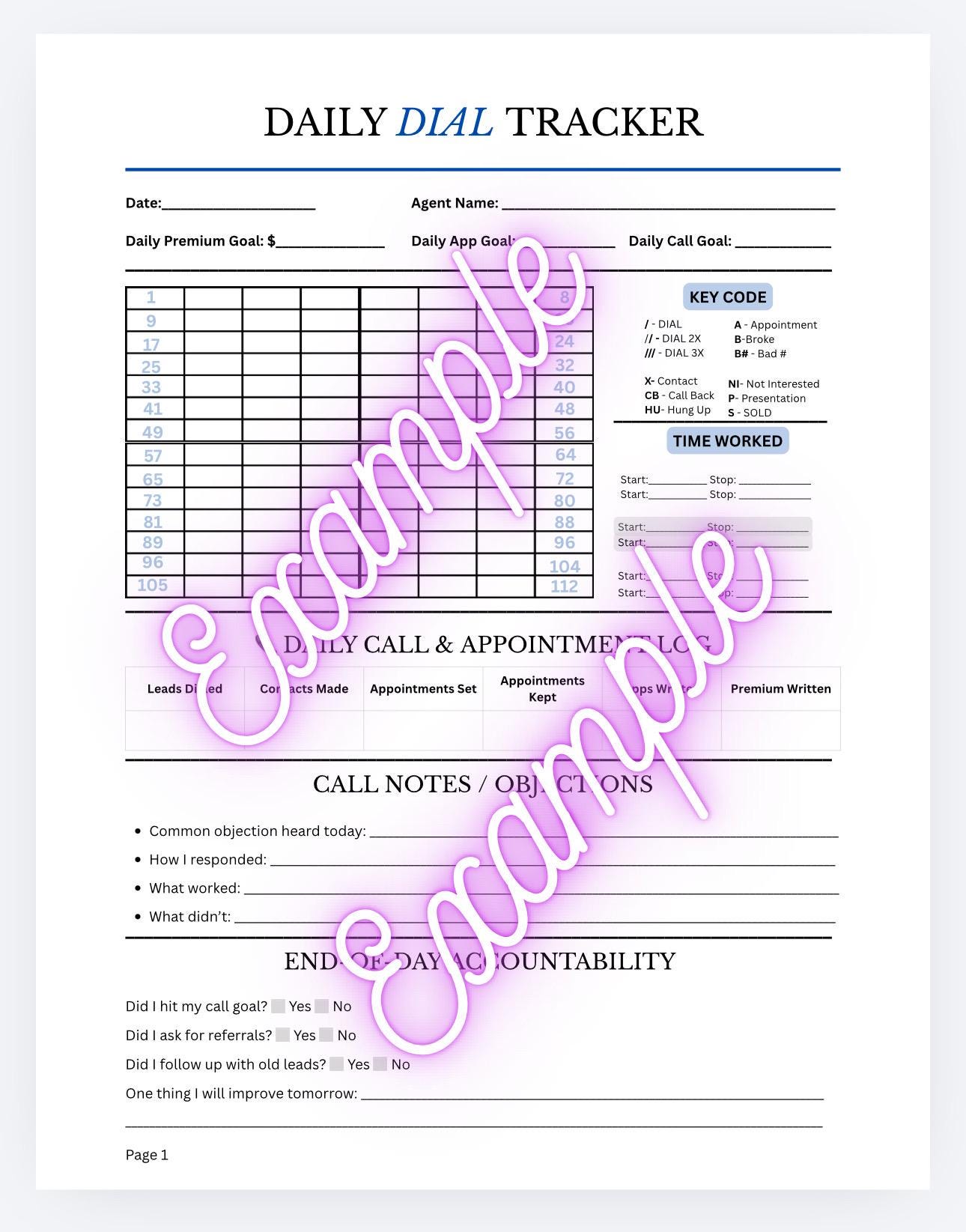 Final Expense Agent Daily Tracker & Commission Planner - Etsy