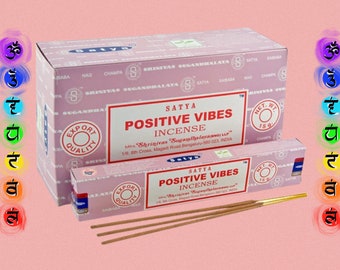 Satya Nag Champa - POSITIVE VIBES Incense Sticks (15 Gram Box) Bulk Wholesale| Free Shipping