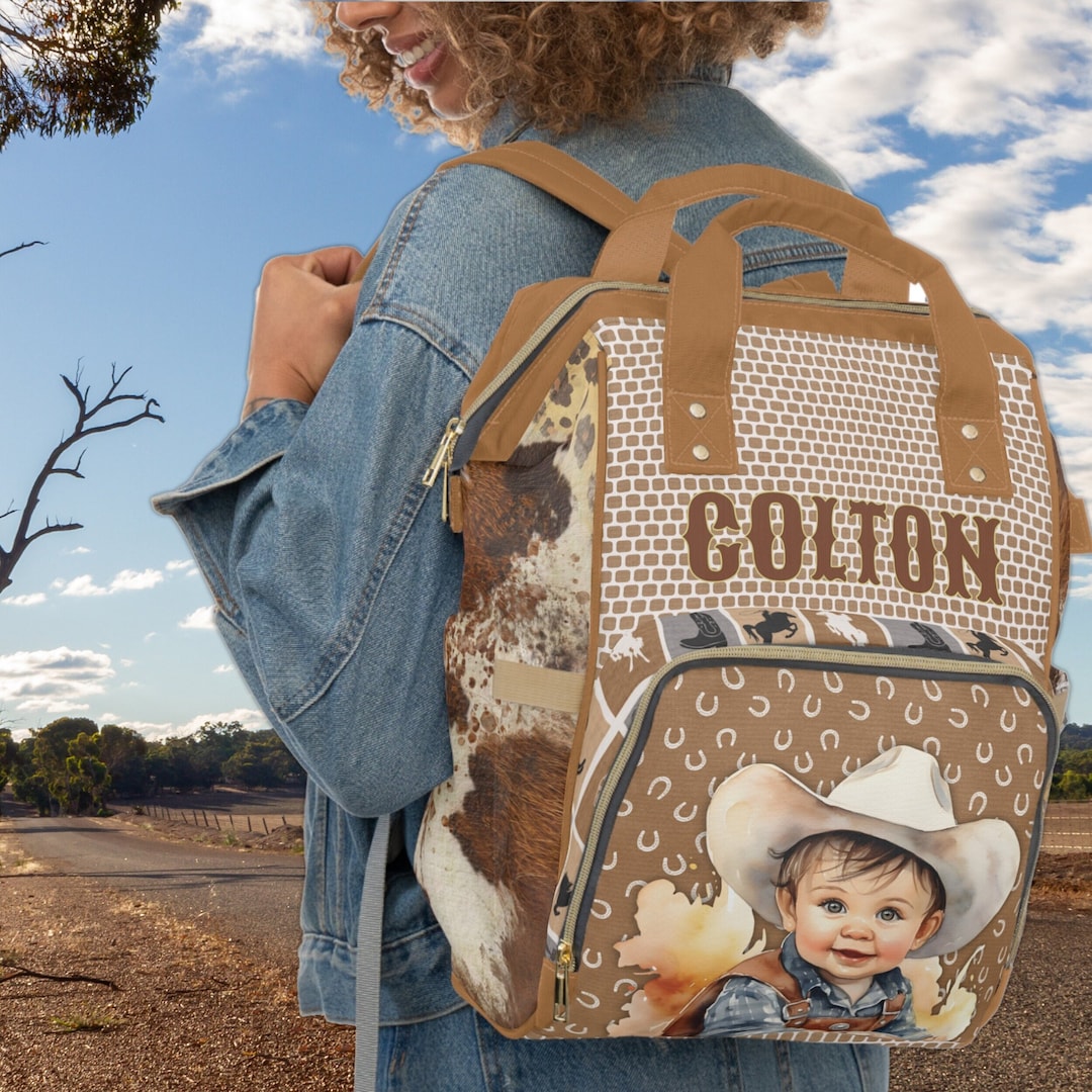 Cowboy Diaper Bag Backpack Customized Western Baby Diaper Bag Etsy