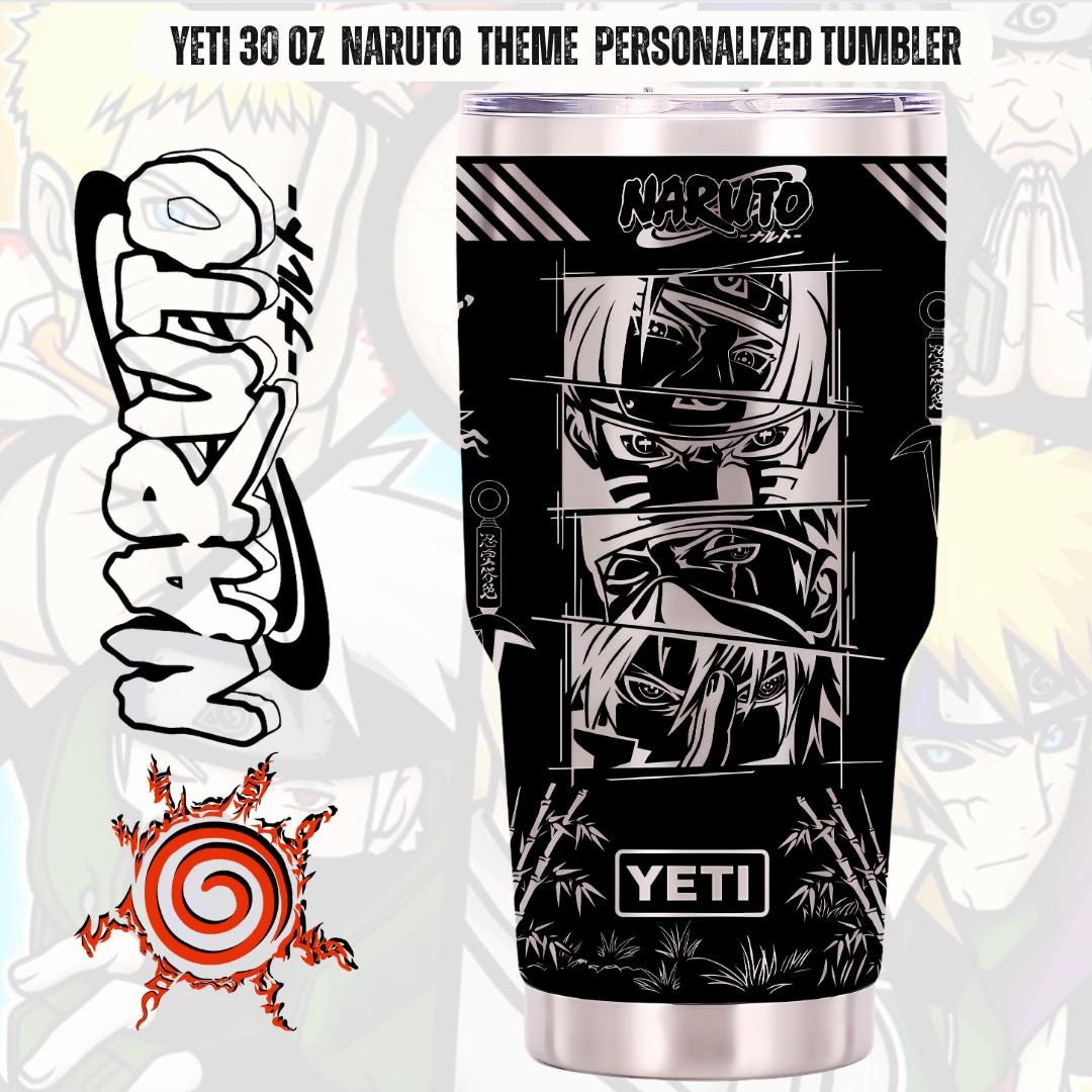 Personalized Yeti 30oz Naruto Theme Tumbler, Laser Engraved With