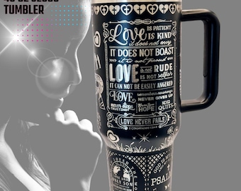 Vaso personalizado de Jesús de 40 oz: regalo cristiano grabado con láser