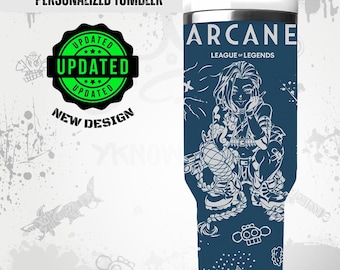 Personalized Arcane Jinx Stanley Tumbler: Laser Engraved 40oz