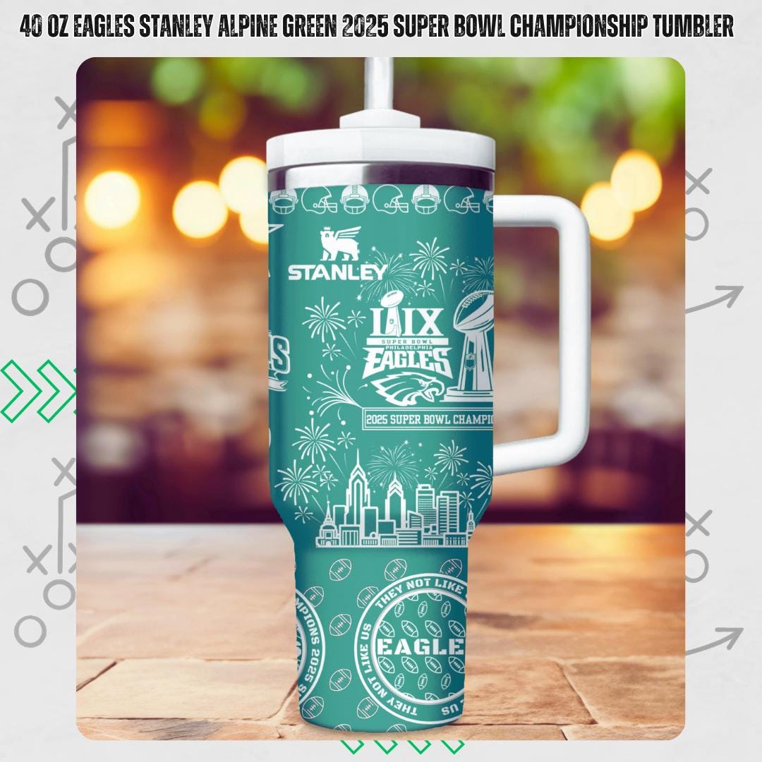 Personalized Philadelphia Eagles 2025 Super Bowl Champions Stanley