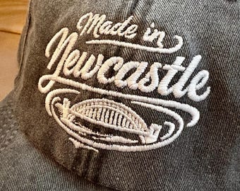NEWCASTLE Embroidered Vintage Cap - Unisex Cap with Tyne Bridge design