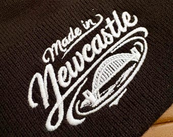 NEWCASTLE Embroidered Beanie - Cuffed, Unisex Beanie with Tyne Bridge design