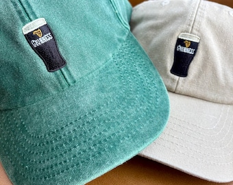 GUINNESS Embroidered Vintage Cap: Subtle Beer Logo Accessory/Merch