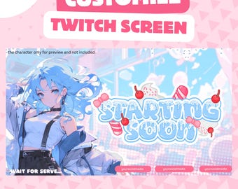 Custom Animated Stream Screens: Twitch Overlay, Starting Soon, BRB, Offline