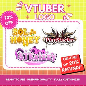Custom Vtuber Logo | Vtuber Logo | Text Logo | Animated logo | Cute Logo | Kawaii Logo| PNGTuber Logo | Streamers Logo | Twitch | Discord