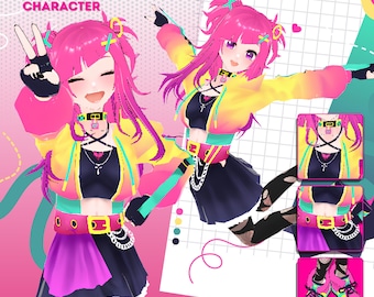 Benutzerdefinierter 3D-Vtuber und Vroid-Avatar für Streaming (vollständig animiert)