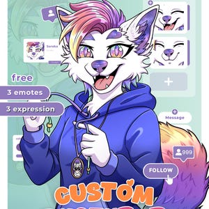 Custom Anime PNGtuber Model Commission, Streaming Avatar, Gift for VTuber image 4