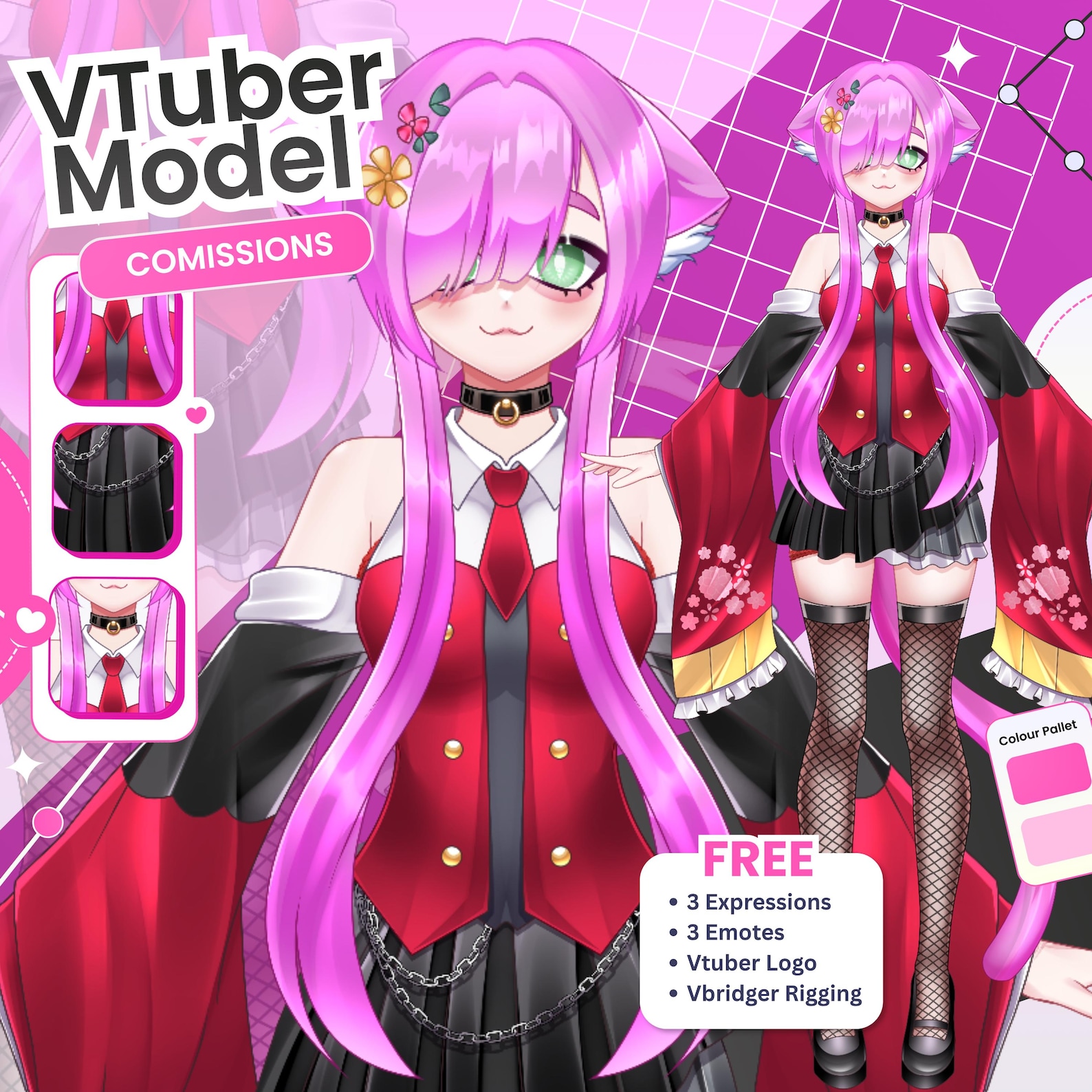 Custom Anime Vtuber Model | Live2d Ready Avatar - Etsy Canada