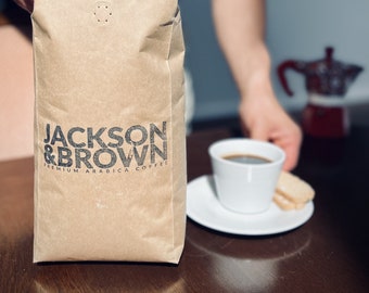 Granos de café 100% arábica tostados premium de Jackson&Brown