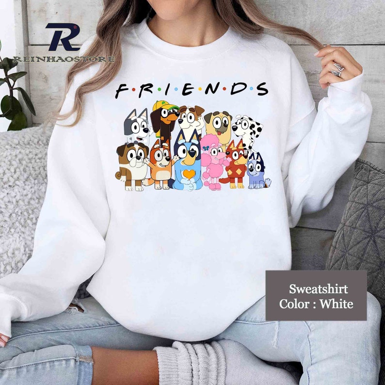 Bluey Heeler Family Shirt, Bluey Friends, Bandit Heeler, Chilli Heeler