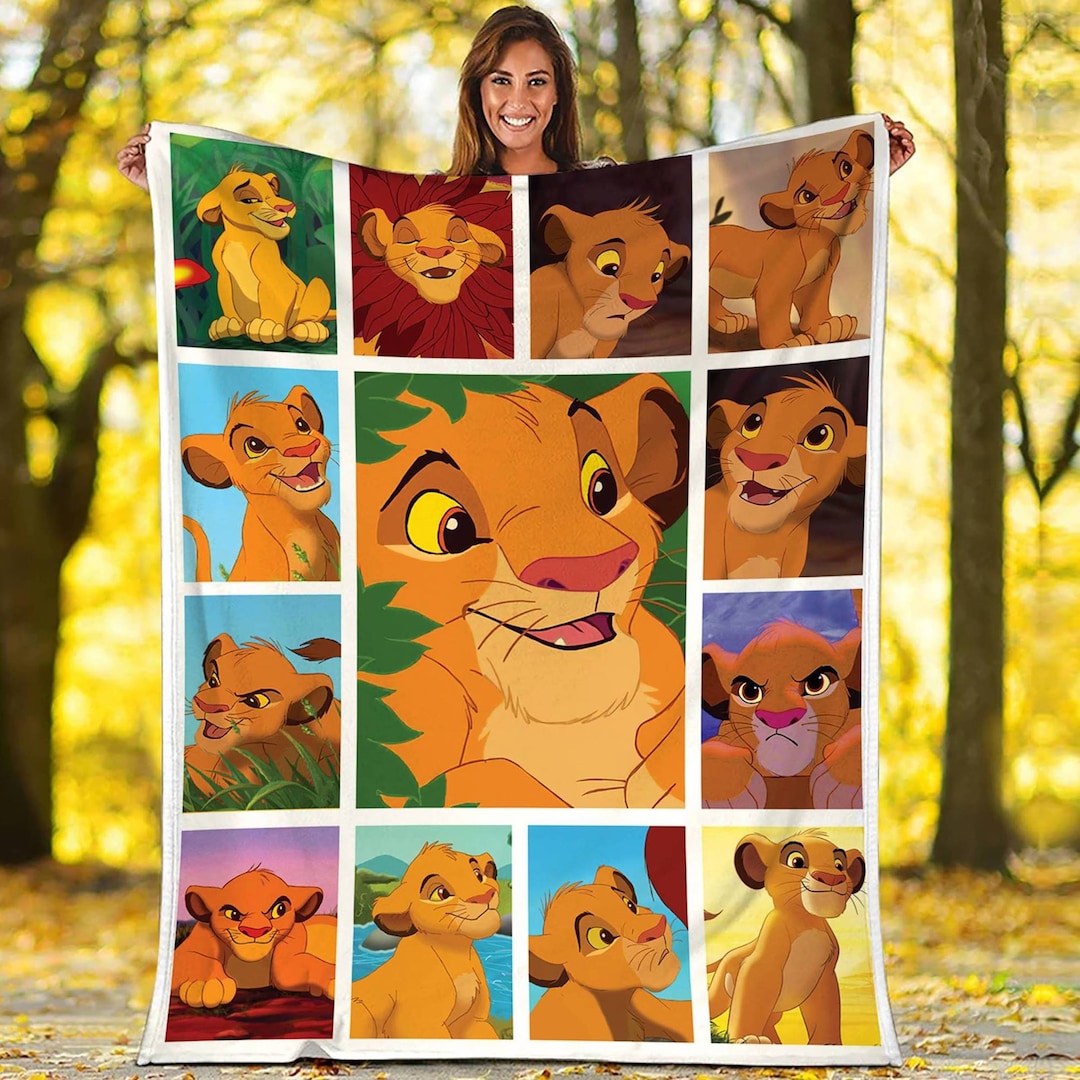 Simba Lion King Fleece Blanket Lion King Throw Blanket for Etsy