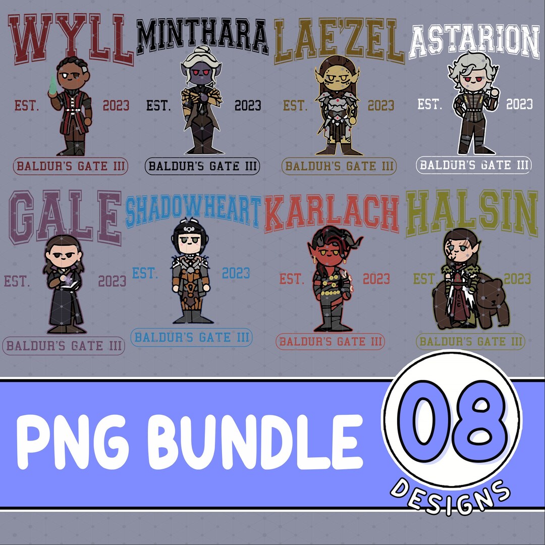 Baldur's Gate 3 Personnages Png. Baldur's Gate 3 Png - Etsy France