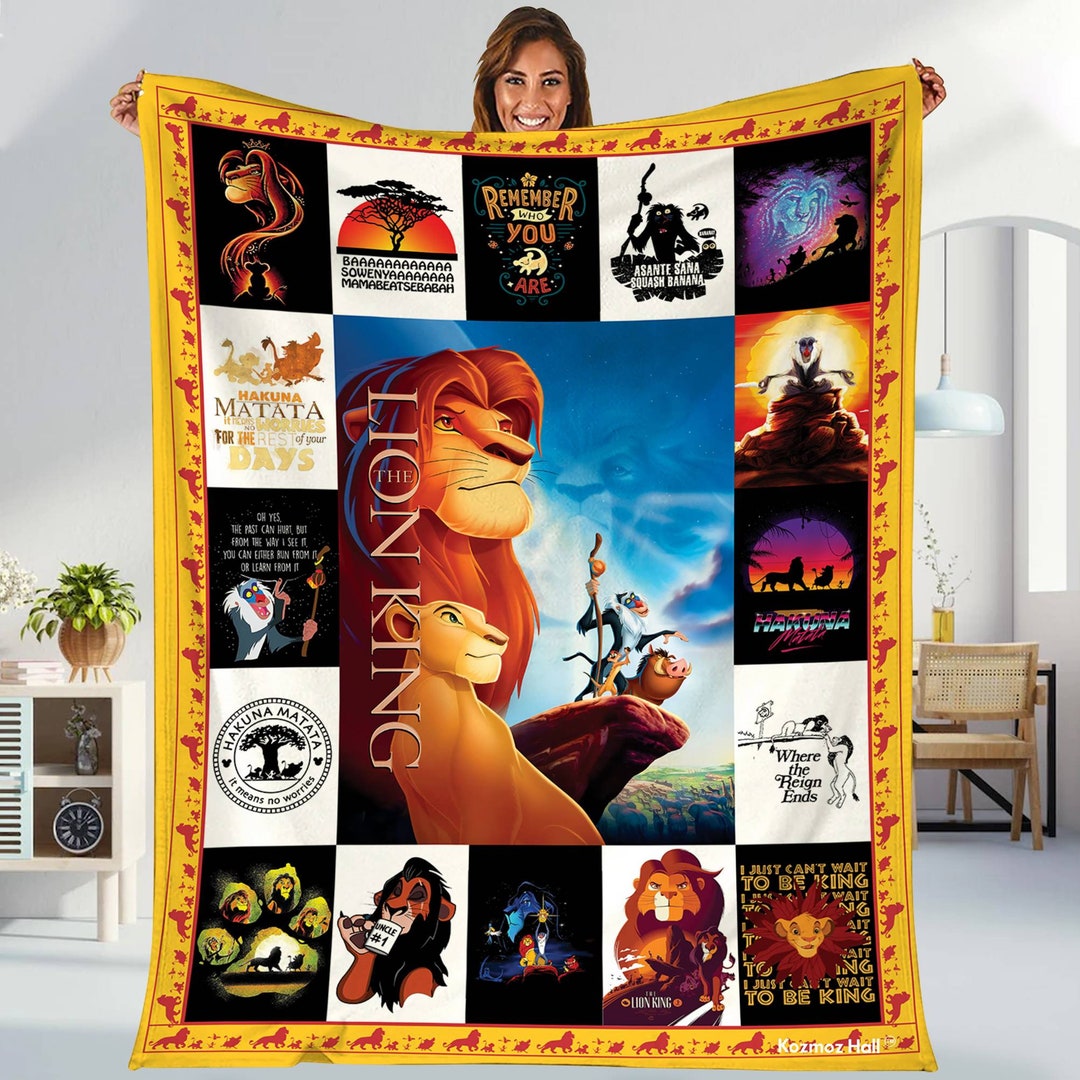 Lion King Movie Fleece Blanket Lion King Simba Throw Blanket Etsy