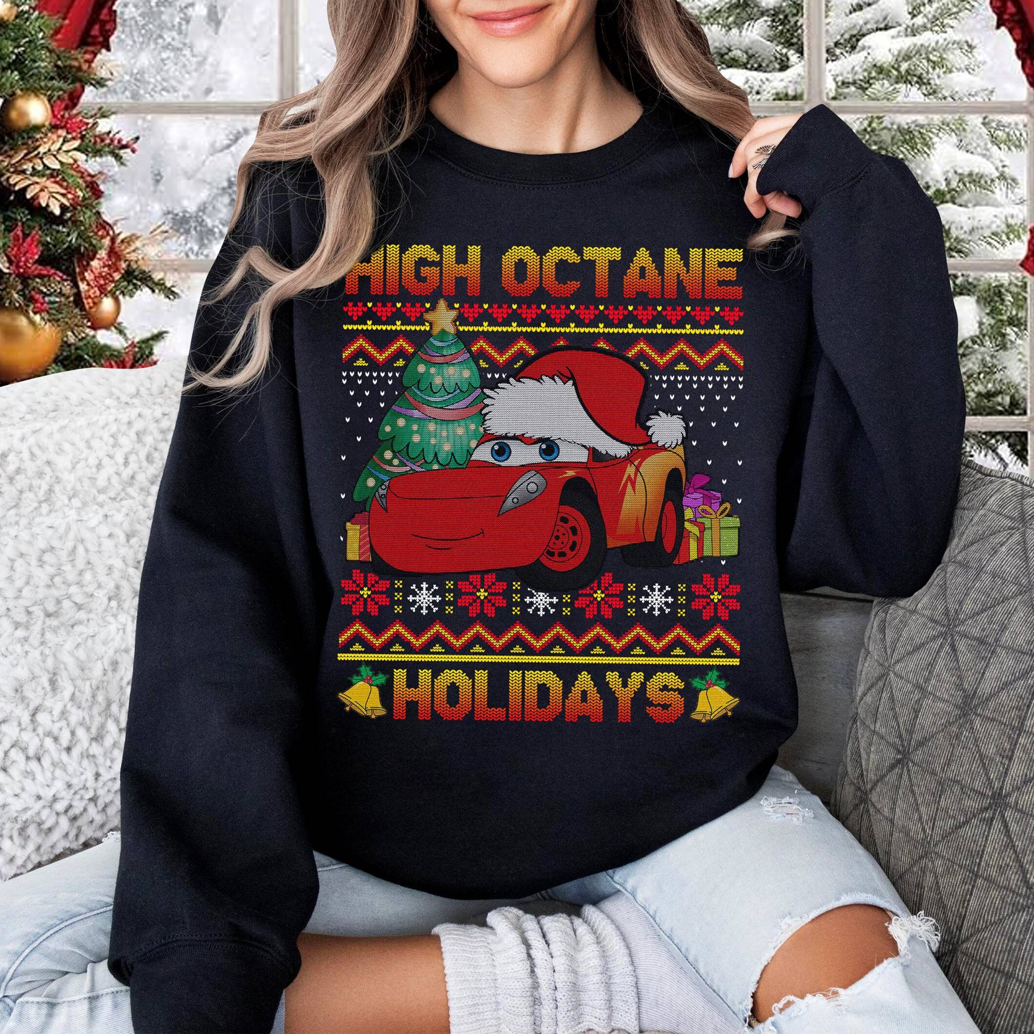 Pixar Cars Lightning Mcqueen Ugly Christmas Sweatshirt Cars Etsy