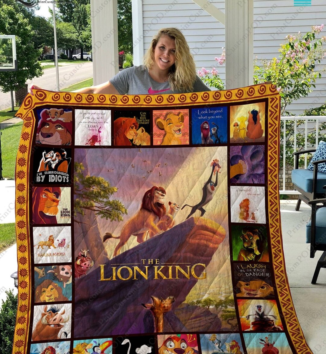 The Lion King Characters Fleece Blanket Lion King Throw Etsy