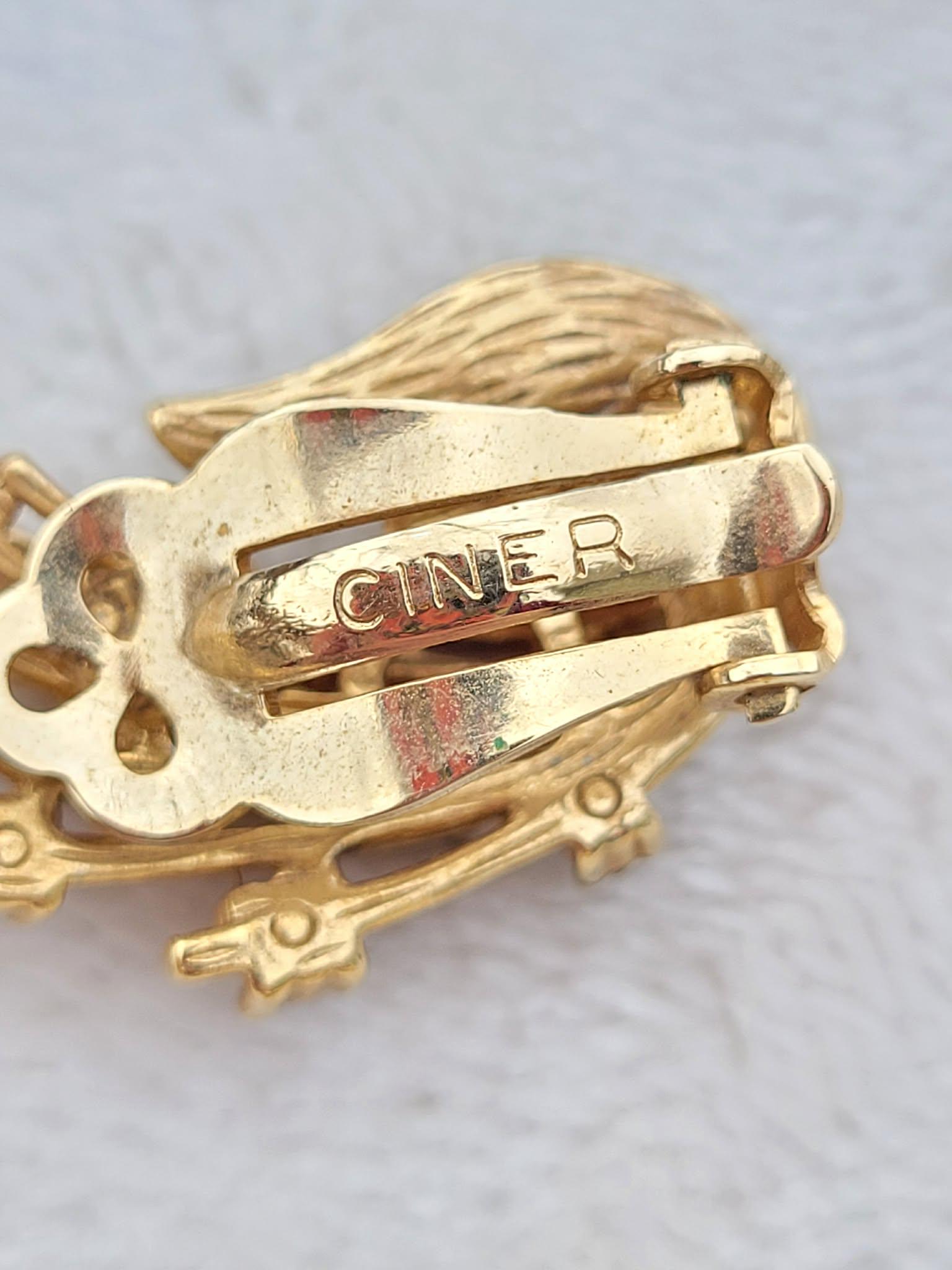 ヴィンテージ CINER ブルー ラインストーン アトミック スターバースト