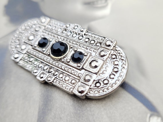 Broche pierre noire argent 900 (D'occasion) à pour CHF 6 – avec