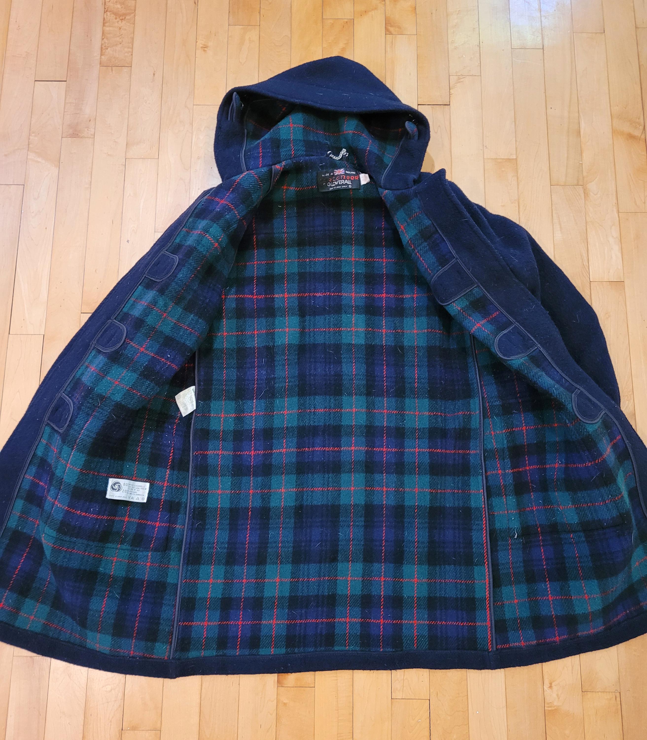 最終値下げ　1970-80s TARTANEER BY GLOVERALL Vtg Gloverall Tartaneer Women Tan Brown Hooded Wool Coat