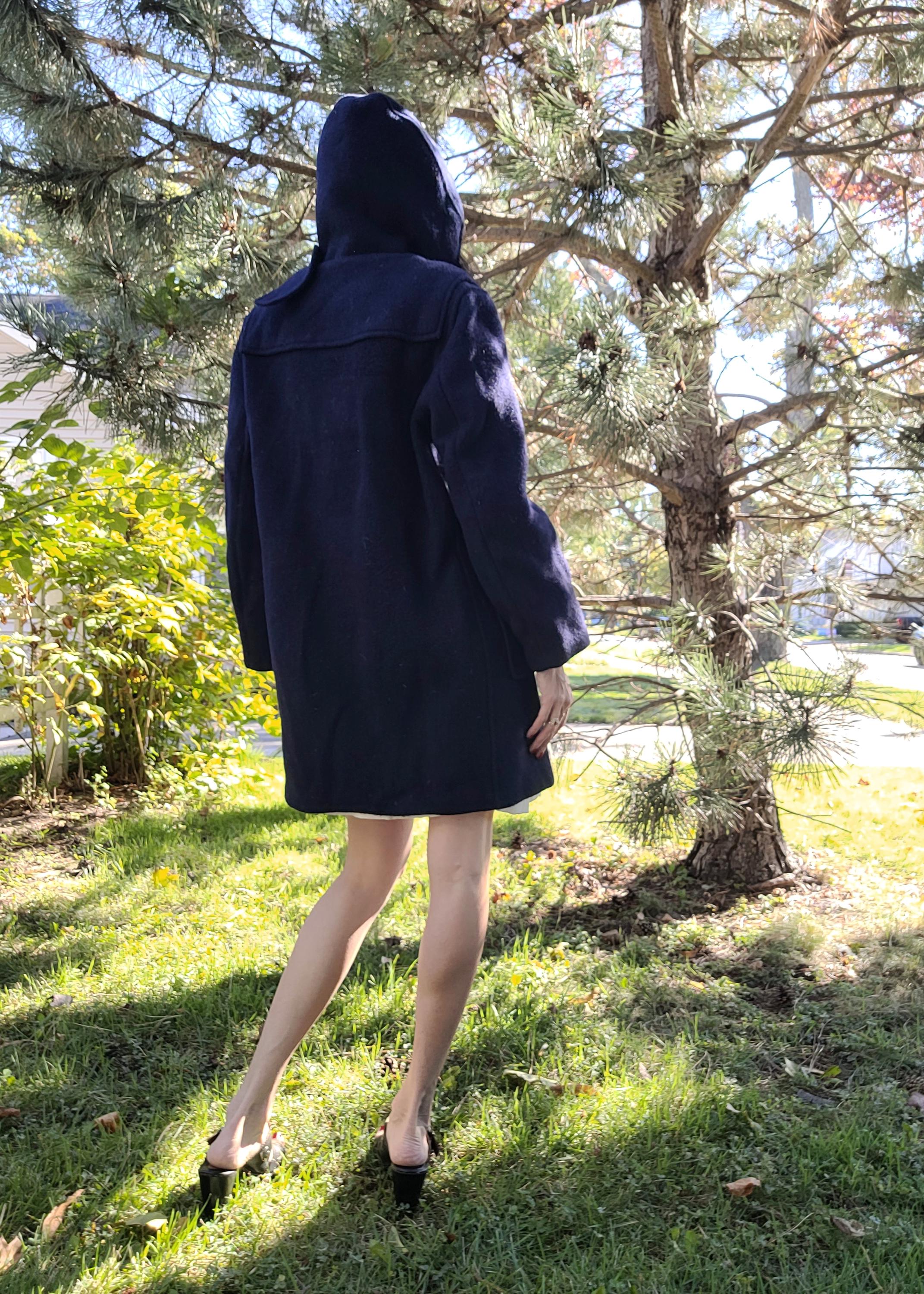 最終値下げ　1970-80s TARTANEER BY GLOVERALL Vtg Gloverall Tartaneer Women Tan Brown Hooded Wool Coat