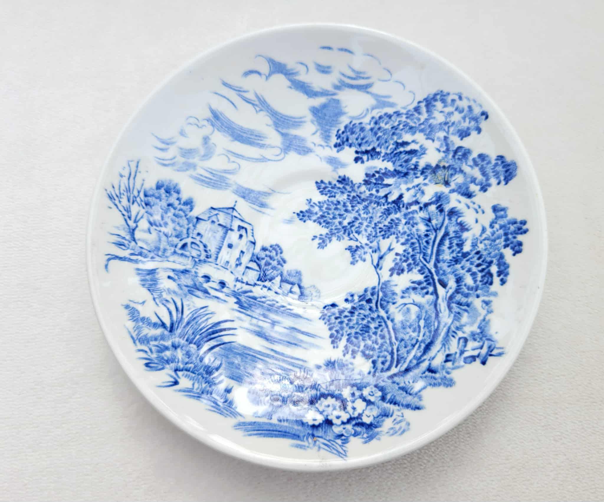 Vintage Enoch Wedgwood Tunstall Countryside Blue & White Small