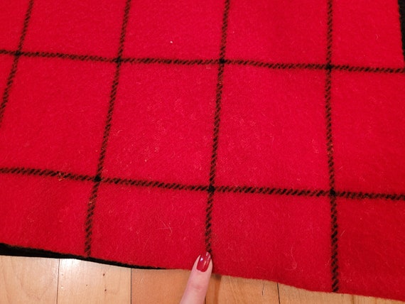 Vtg WOOLRICH USA Red Plaid Long Wool Women's Peac… - image 10