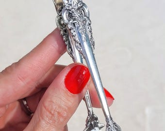Pinzas para azúcar Wallace Grand Baroque de plata esterlina vintage para servir - 31 g