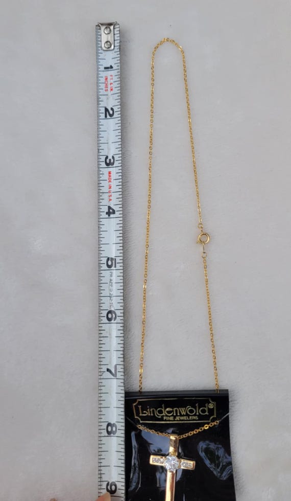 ヴィンテージ NOS 14k HGE リンデンウォルド CZ クロス クルカ