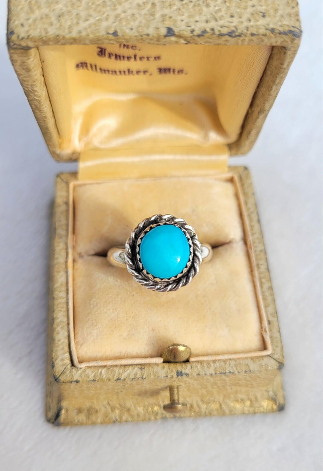 指輪・リング togo old button ring no.3 Vintage Turquoise Thomas J Sterling Silver Navajo Native American
