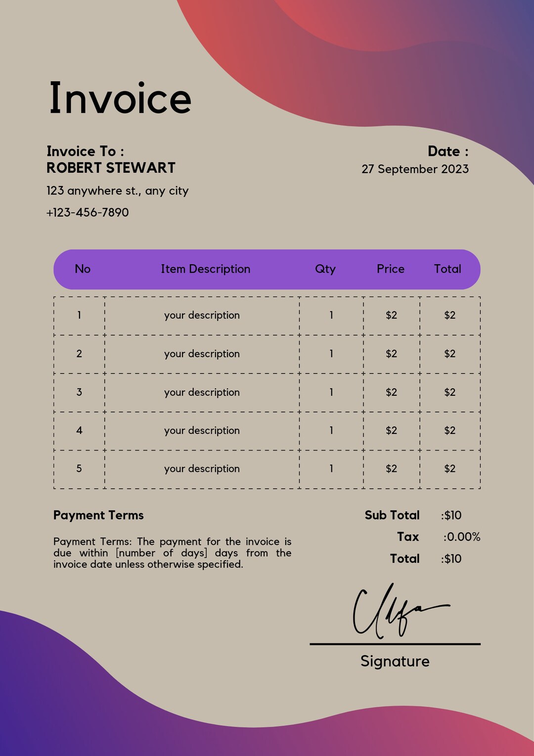 invoice-etsy