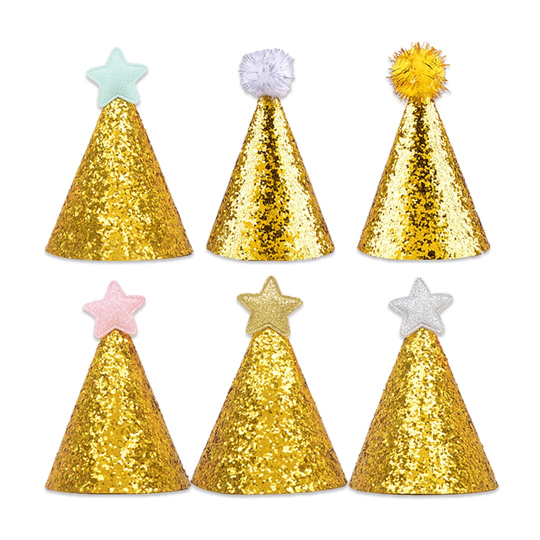 6/12pcs Party Hat,mini Party Hats,gold Party Hat Decor,adorable Party