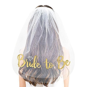 Birde To Be Veil,Hen Party Veil,Bridal Shower Decor, BBachelorette Party Decorations,ride to be Hair Accessories,Bachelorette Party Veil