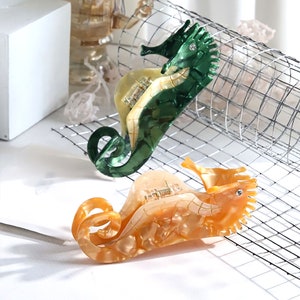 Seahorse Lobster Hair Clip, Sea Creature Hair Clip, Delicate Hair Clip, Acetate Hair Clip, Cute Hair Accessories, Perfect Gift for Her!