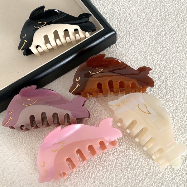 Dolphin Hair Clips, Acetate Hair Clips, Animal Hair Clips, Girls Hair Clips, Hair Accessories, Gifts for Her