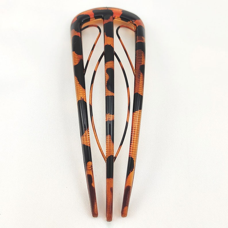 3 Tines Leopard Print Hair Fork, Best Hair Accessory for Updo, Suitable