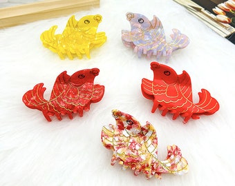 Cute Koi Hair Claw Clip , Large Hair Clips, Delicate Hair Claw , Acetate Hair Claw , Hair Accessories , Perfect Gift For Her