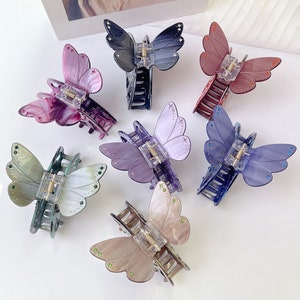 Butterfly Hair Clips, Acetate Hair Claw, Beautiful Butterfly Hair Clips, Thin Hair Clips, Gifts for Her, Hair Accessories