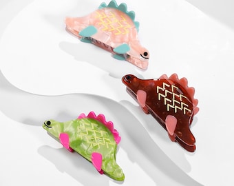 Stegosaurus Dinosaur Hair Clip, Dinosaur Hair ClipAnimal Hair Clip, Unique Hair Clips, Perfect Gift for Her