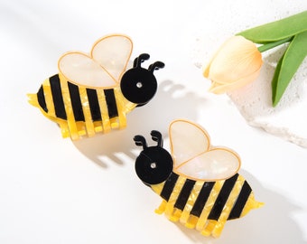 Griffes d'abeille, barrettes pour cheveux d'animaux, jolies barrettes en acétate