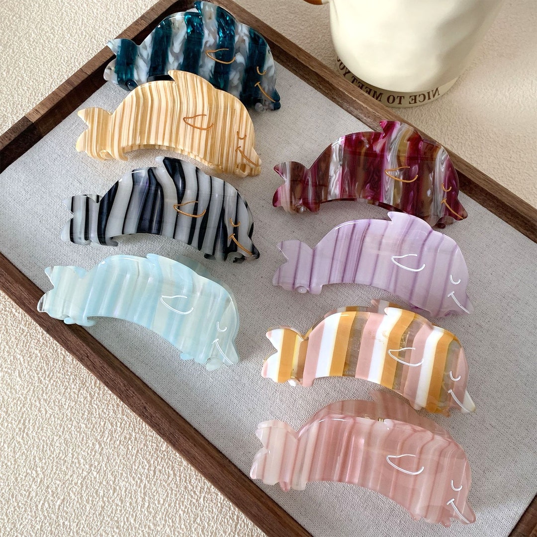 Cute Dolphin Hair Clips Acetate Hair Clips Animal Hair Etsy