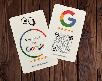 Google Review NFC Card & QR Code Card