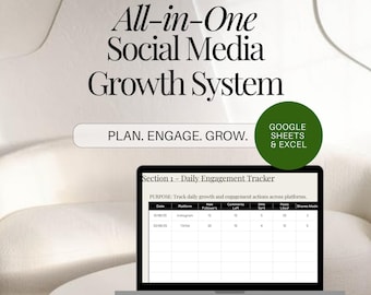 Social Media Engagement Planner | Brand Growth System (Google Sheets)