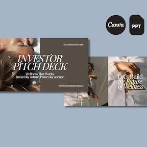 Wellness Startup Pitch Deck | PowerPoint & Canva Template | Investor Presentation Slides for Fundraising | Business Plan