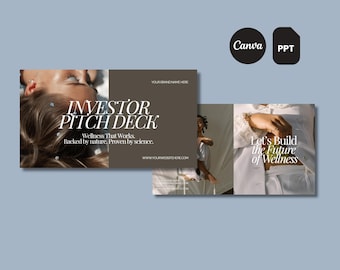 Prezentacja startowa Wellness | Szablon PowerPoint i Canva | Slajdy prezentacji inwestorskiej na potrzeby pozyskiwania funduszy | Plan biznesowy